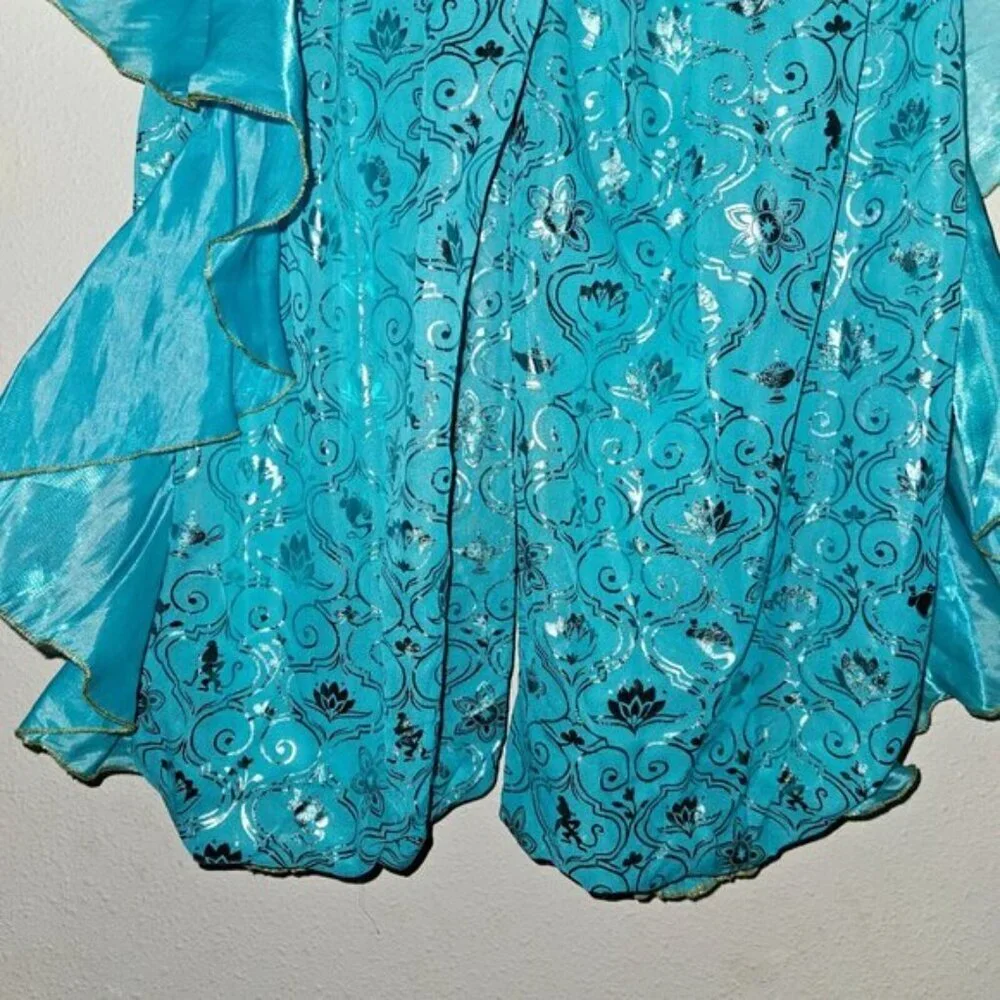 Disney Princess Jasmine Blue Gold PANTS ONLY Girls Medium 7/8 Halloween Costume